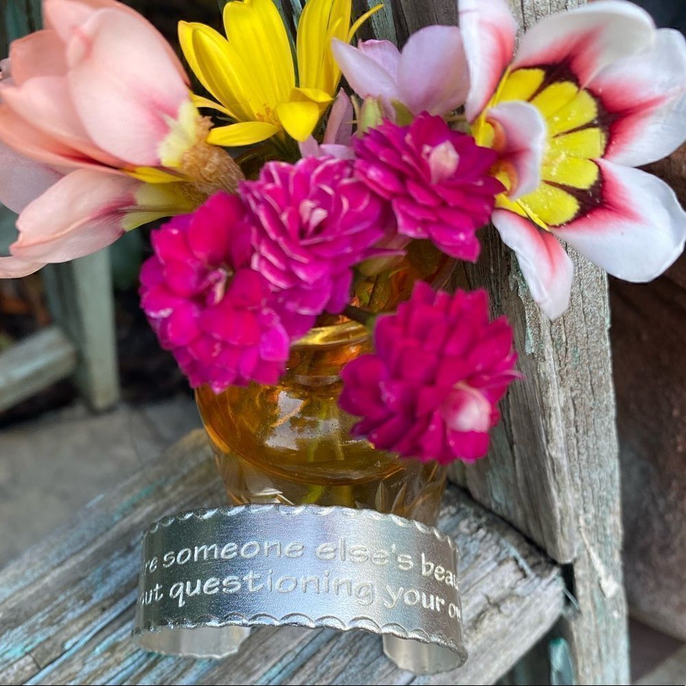 💍Rustic Cuff Bracelet “Admire Someone Else Beauty Without Questioning Your Own.